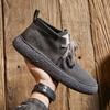 Fashion Suede Leather Lace-Up Men Casual Shoes Fashion Designer Ankle Boots  Round Toe Man Motorcycle Boots Versatile Leisure Walk Botas