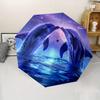 New Dolphin Pattern Umbrella, 1pc Automatic Folding Design Portable Travel Umbrella for Men and Women, Outdoor Use - Perfect H
