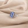Tanzanite Gemstone 925 Sterling Silver Handmade Women's Jewelry Promise Ring For Gift RR-74-11