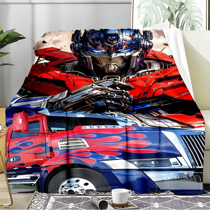 Trans-formers Blanket Flannel Throw for Sofa, Indoor, Camping, Living Room, Office, Chair, And Bed Soft Birthday Gift