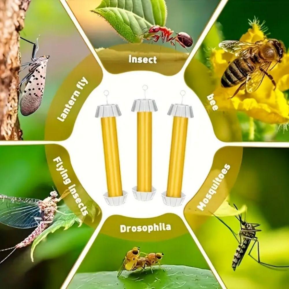 Plastic Hanging Fly Sticky Trap Sticks Adhesive Fly Catcher Fly Trap Tubes Catching Flies