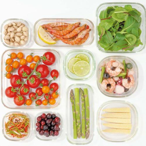 Iwaki Pack & Microwave Storage Container, Shallow, Large, 1.2L, White, Freezer-Safe, Oven-Safe, N3248-W