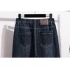 DIMANAF 2026 Autumn Winter New Plus Size Women Jeans Elastic Waist Denim Pants Casual Loose Lady Long Pants Blue