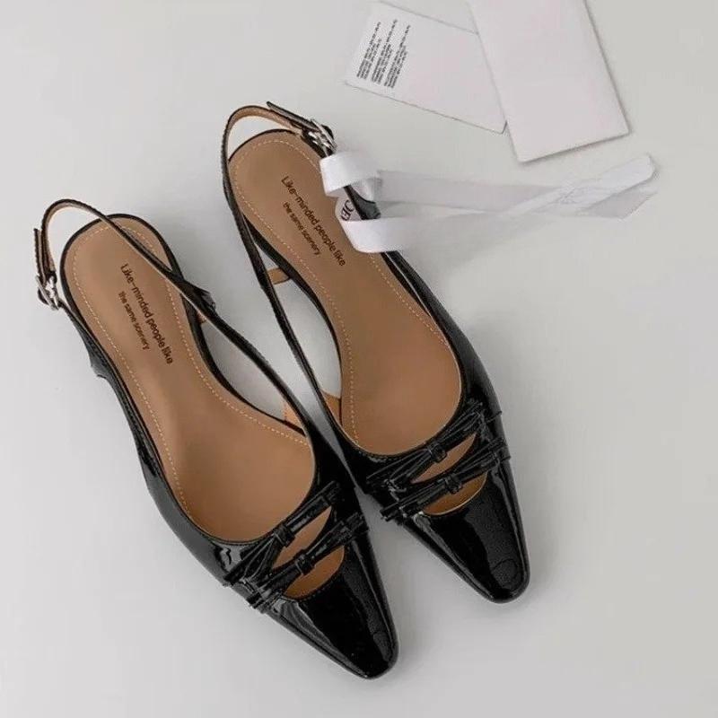 

Fashion Silver Toe Sandals, Children s Style, Summer New French Bow Cat Heel High Heels, Women s Fashion Sandals 40 чёрный