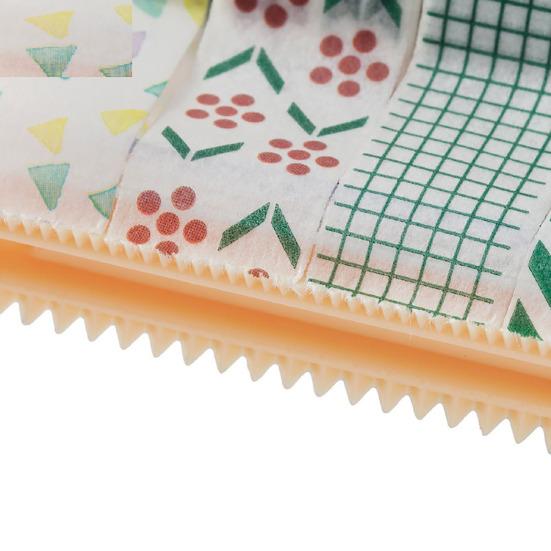 Washi Tape Dispenser with Cutter Desktop Multi Washi Tape Roll Holder Transparent Masking Tape Organizer for Office Home School