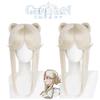 Genshin Impact Ningguang Pizzahut Cobranded Cosplay Game Character Bowknot Wig