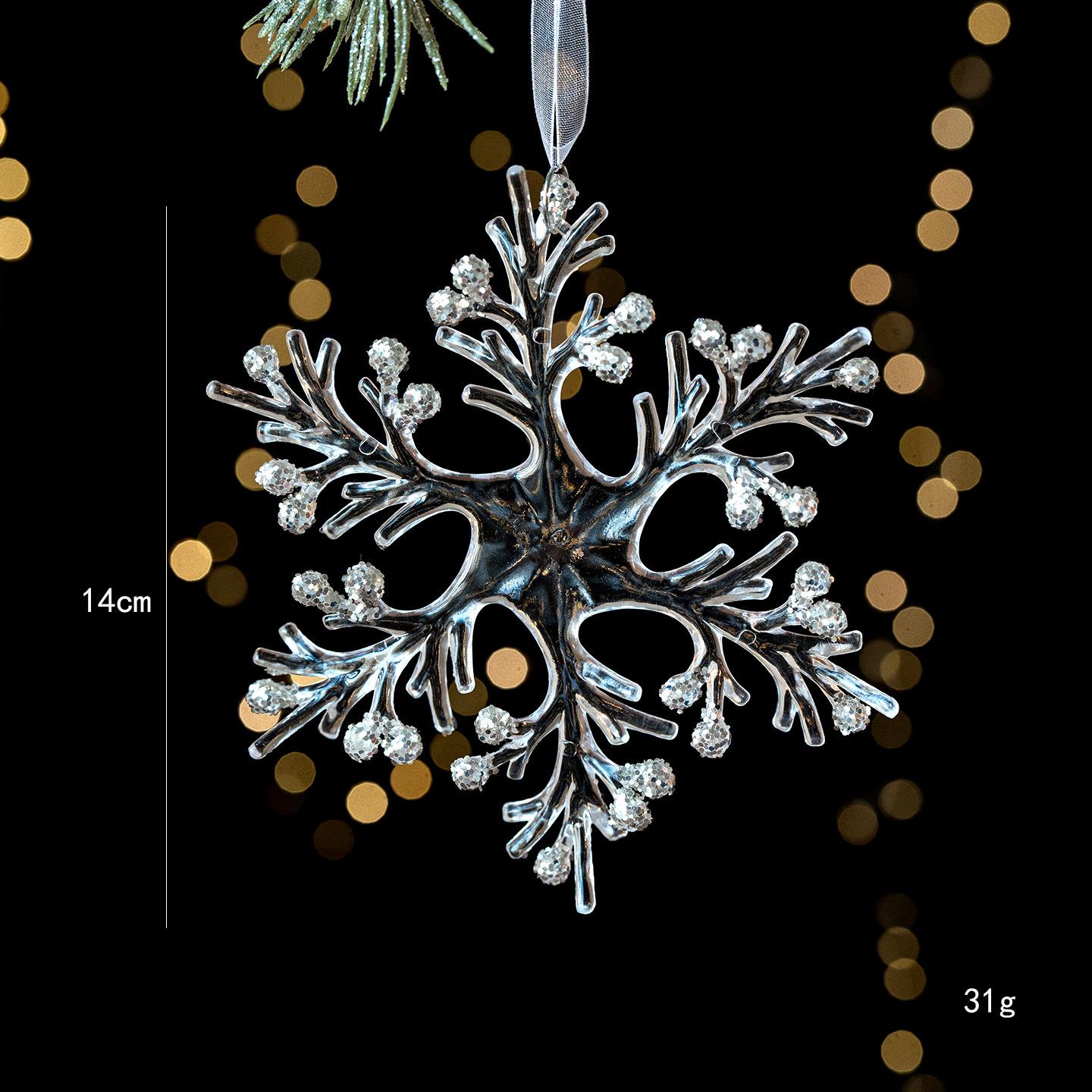 

Christmas Tree Pendant Decoration Clear Acrylic Angel Deer Light Luxury Hanging Ornament Christmas Decoration