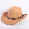 Beliebte europäische und amerikanische Mode OL-Stil einfarbiger Cowboyhut Herren und Damen High-End Zylinder Jazzhut Filzhut