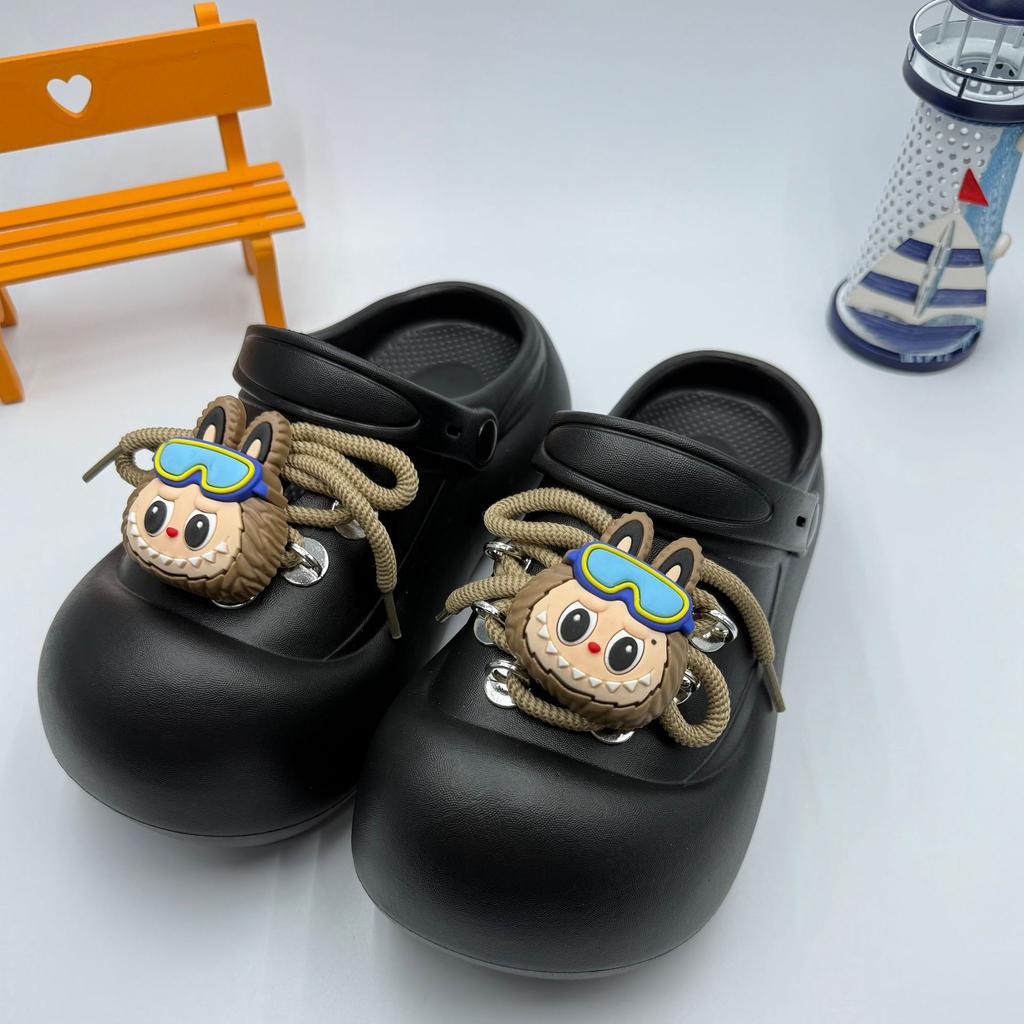 EVA cartoon rabub fashion heightening hole shoes non-slip and deodorant women's summer Internet celebrity outer sandals