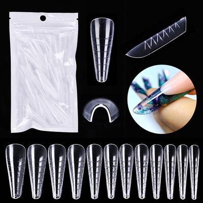60 Stücke Nagel Dual Form Falsche Tipps Verlängerung Für Tipps Gebäude Nagel Gel System Diy
