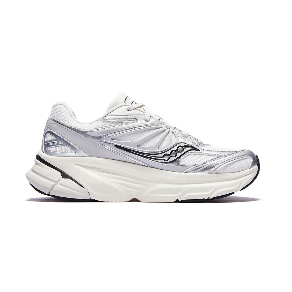 Saucony Guard 2K Comfortable Versatile Shock Absorbing Durable Low Top Casual Running Shoes Unisex sneaker White Silver S28237-5