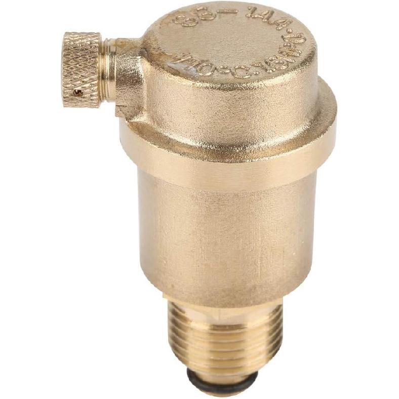 Automatic Air Vent Valve, G1/2 Brass DN15 Automatic Vent Valve for Solar Water Heater Pressure Relief Valve