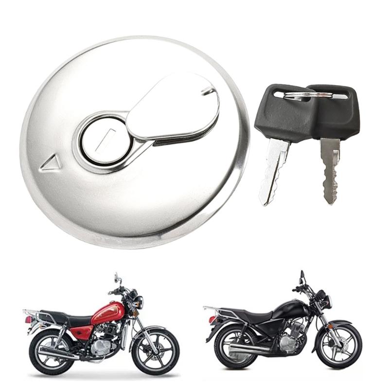 Motorrad Benzindeckel Motorrad Modifikationszubehör Ersatz Wasserdichte Kraftstofftankabdeckung mit Schlüsseln für GN125 GN125H