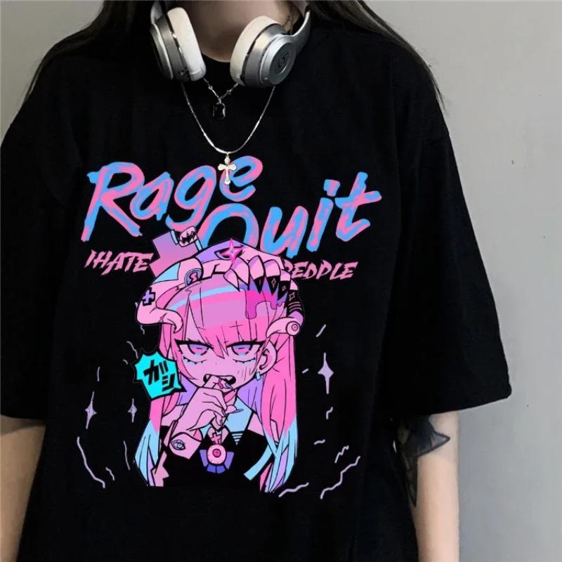 Women's T Shirt Dark Wind Women Summer T-Shirt Hip Hop Streetwear Tops Harajuku Vintage Gothic Graphic Punk Black Clothes Tops