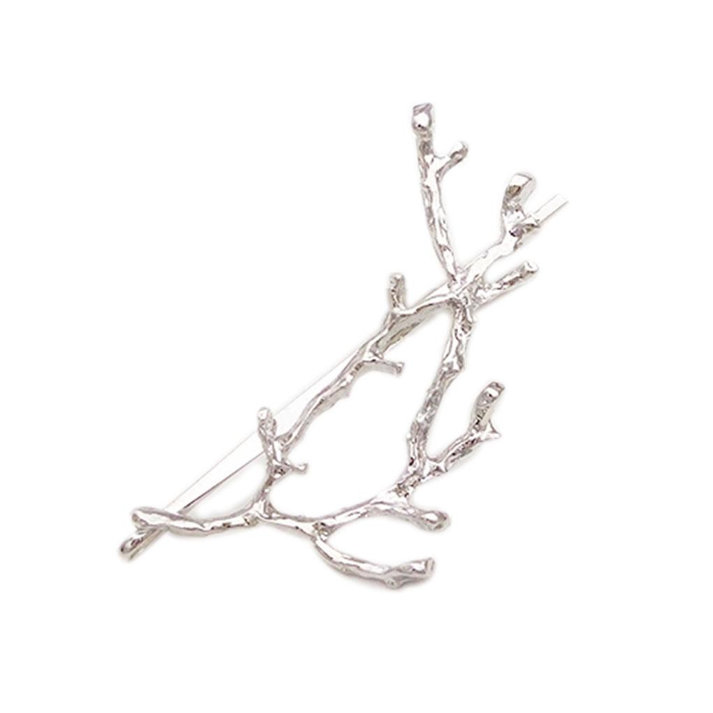 

Модные женские головные уборы Сплав Модный Элегантный Металлический Зажим для волос в виде ветки дерева Ювелирные изделия серебряный