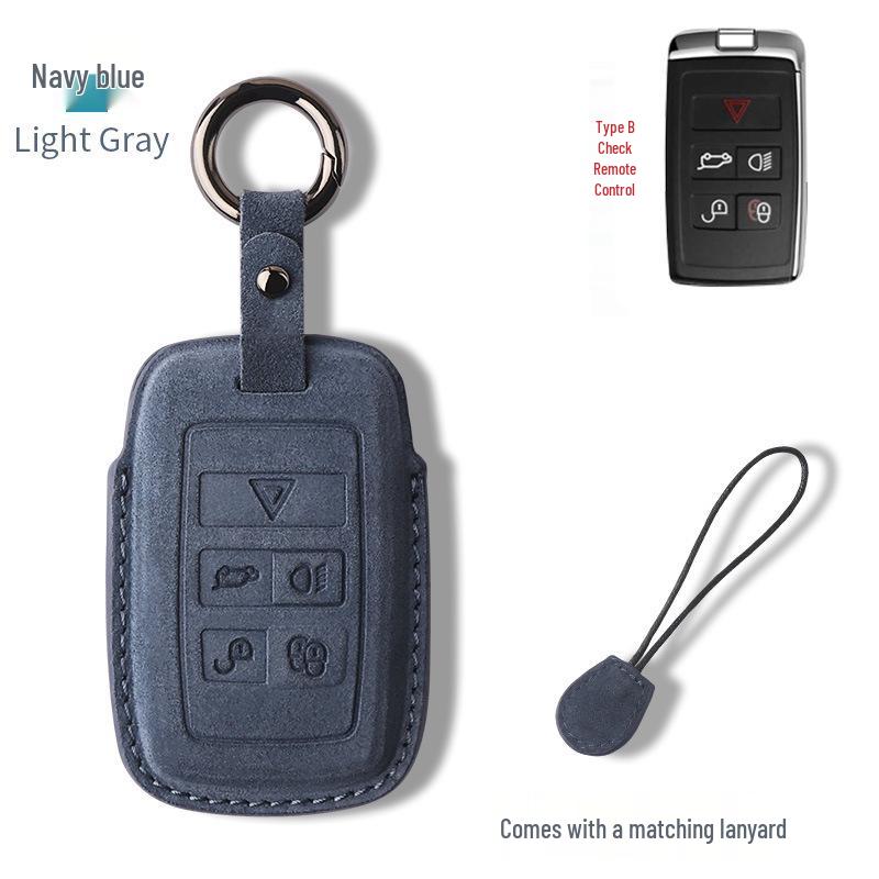 Nubuck Leather Key Case for Range Rover Models (Sport, Evoque, Defender, Discovery Sport, Velar, Freelander)