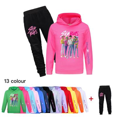 4986x Kids Girls Rumi Zoey Mira Print Hoodies Pants Trouser Clothes Set