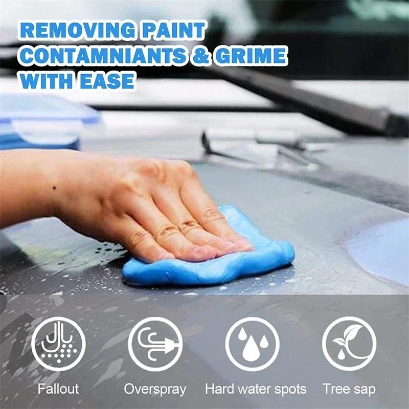 1-3Pcs Car Wash Cleaner Sludge Mud Vehicle Detailing Magic Cleaning Mud Blue Car Washing Mud Auto Detailing Cleaner Tool