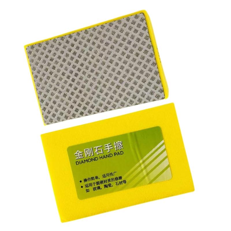 Diamond Hand Polishing Pad for Wood Metal Glass Tiles Ceramic Grinding 90x55mm Grit 60/100/200/400# Durable Abrasive Pad