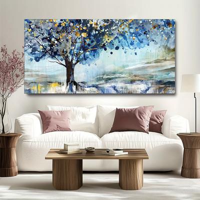 Abstrakte Blaue Bäume Leinwandmalerei Poster und Drucke Nordische Bilder für Wohnzimmer Heimwandkunst Dekorativ