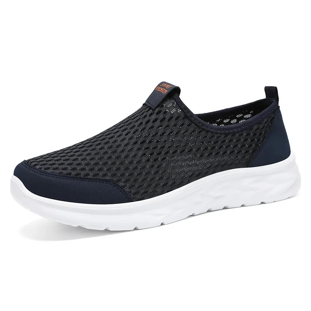 Summer Mesh Breathable Casual Shoes for Lazy Men, Versatile Single Shoes for Comfortable and Versatile Hollowed Out Shoes
