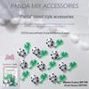Panda Bamboo 3D Nail Art Rhinestones - Cute Chinese Style Resin Accent, 20 Pieces