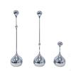 Creative Teardrop Metal Candle Holder, Silver Modern Minimalist Decor for Living Room