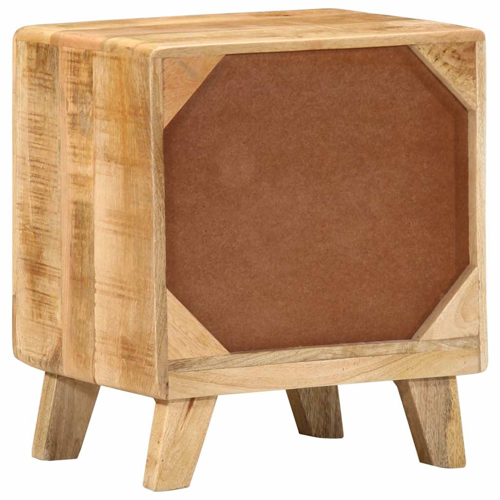 Szafka Nocna 40X32X46 Cm Drewno Lite Surowe Mango