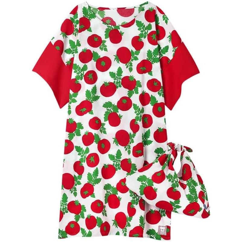 [Wacoal] Room Wear SOU/SOU Dress RNT220 M-L 100% Cotton 6/4 Sleeve Takashima Chijimi