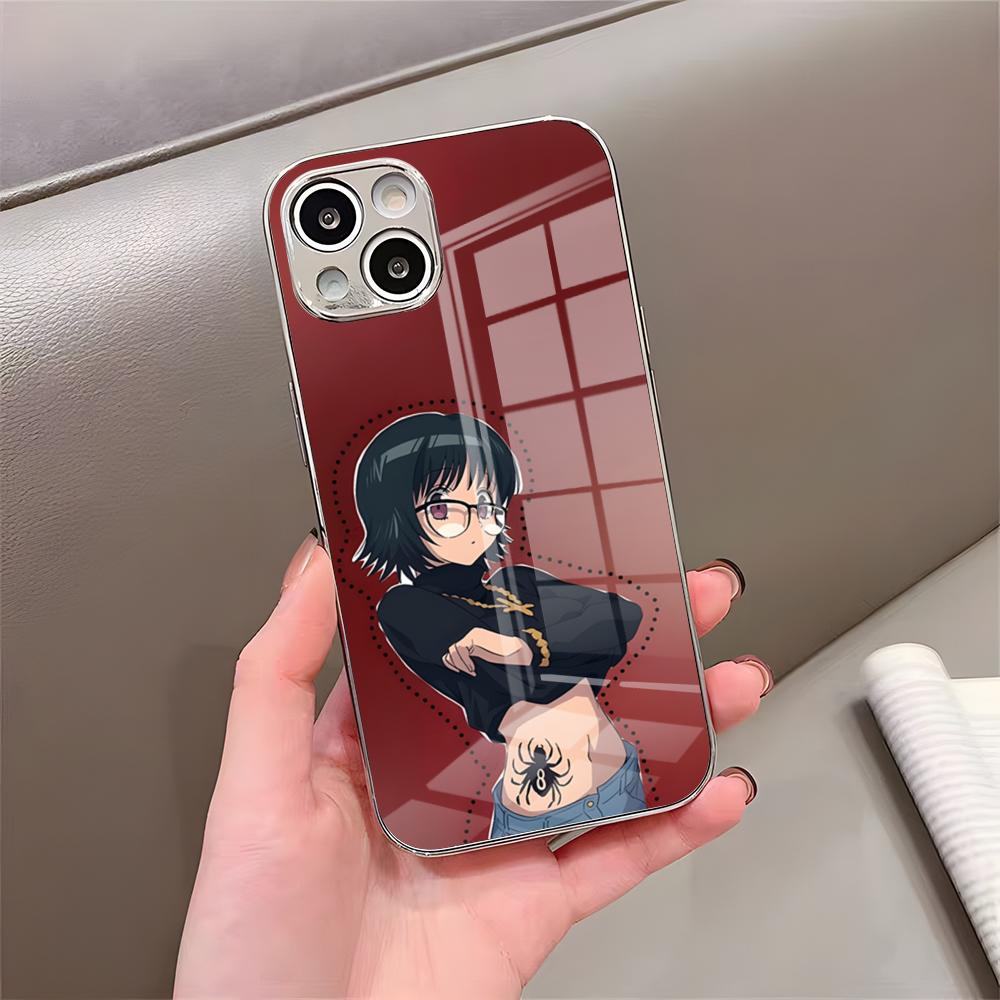 Anime HxH Shizuku Phone Case For IPhone 17 Pro Max 15 Pro 16 14 Plus 12 13 Mini 11 Pro Shockproof Electroplated Glass Cover