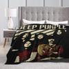 Multifunction Deep Purple Rock Band Blanket Merch Bed Decorative Heavy Metal Blanket Throw Ultra-Soft Velvet for Office