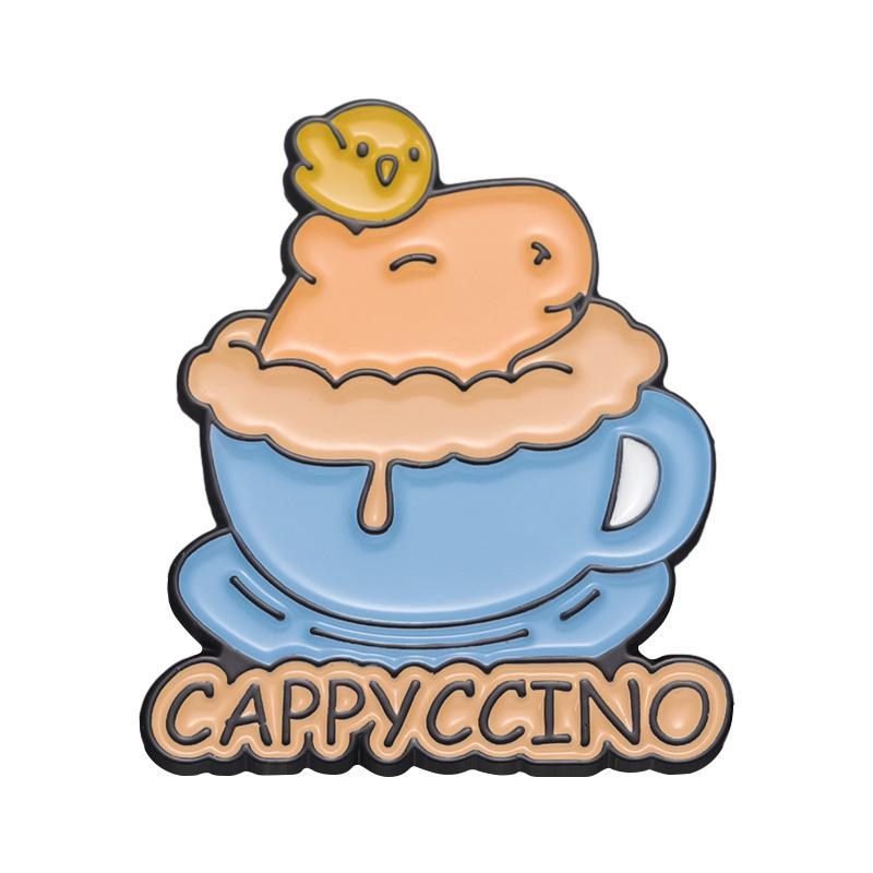 Cartoon Capybara Brooch Set: Cute Animal Series Badge from Europe & America