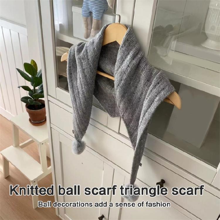 Warm Pompoms Shawl for Home Office Shirt Decoration Multifunctional Shawl Wrap for Outdoor Leisure Wear Shoulder Wrap