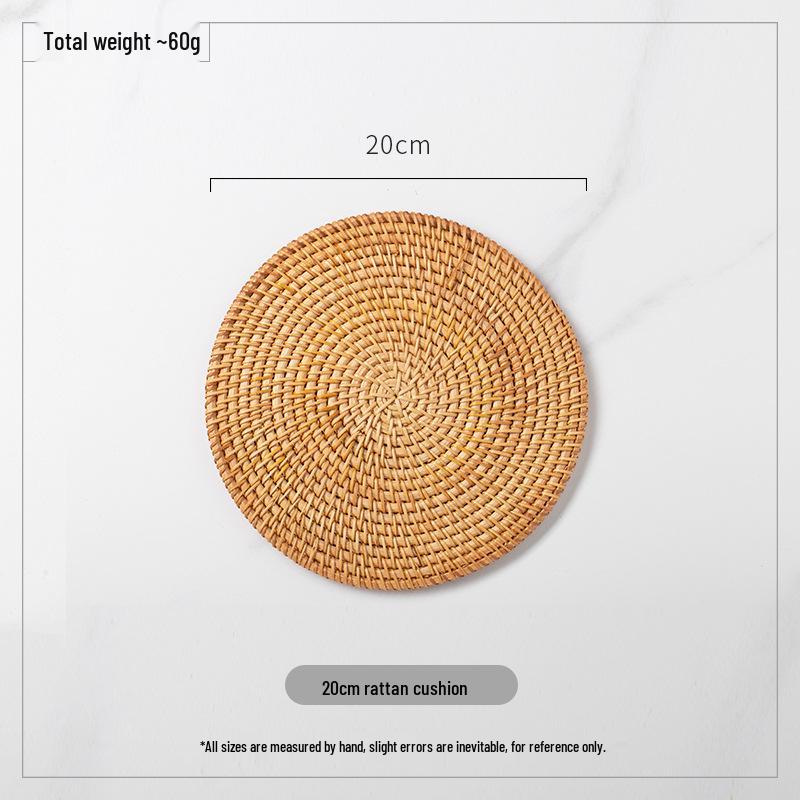 Vietnamese Rattan Tea Coaster Set: Autumn-Inspired Insulating Mats for Tea Ceremony and Kung Fu Tea Set Accessories