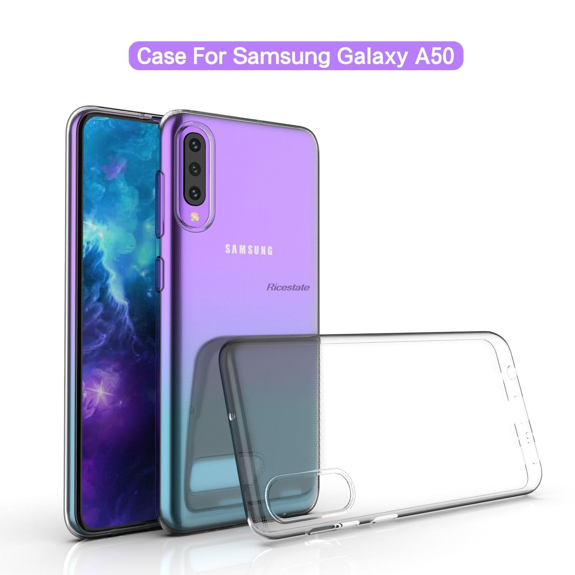 

Ricestate Прозрачный чехол для Samsung A50 Прозрачный мягкий TPU Чехол для телефона Samsung Galaxy A50 Защитная крышка