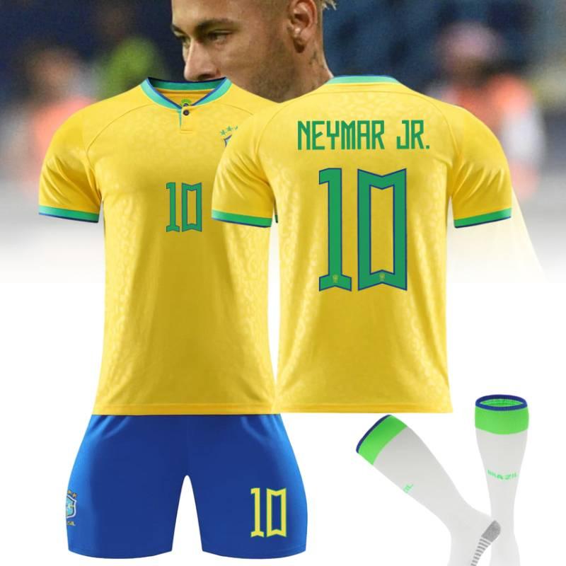 High-quality 2223 Brazil Football Uniform Set For Adults And Kids Outdoor Fitness And Sports