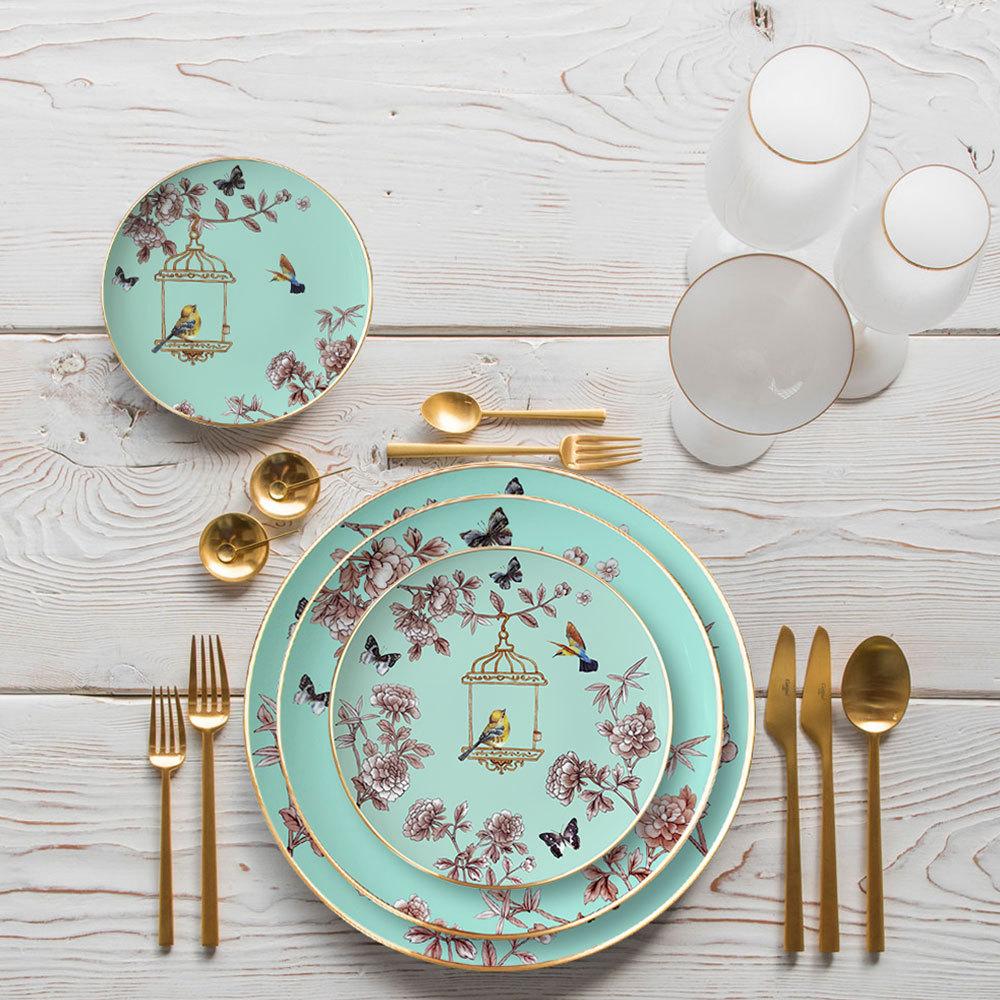 Ceramic Cutlery Set for Western Restaurant, Bone China, Steak Plate, Home Dish Disc, Delicate Pastry Plate, High Quality