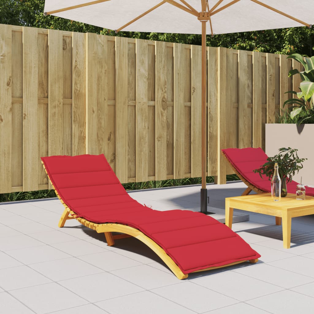 vidaXL Sun Lounger Cushion Red 200x60x3 Cm Oxford Fabric