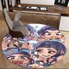 1pc Anime Design Round Carpet - Office Chair Mat, Non-Slip Rug for Home Decor, Living Room