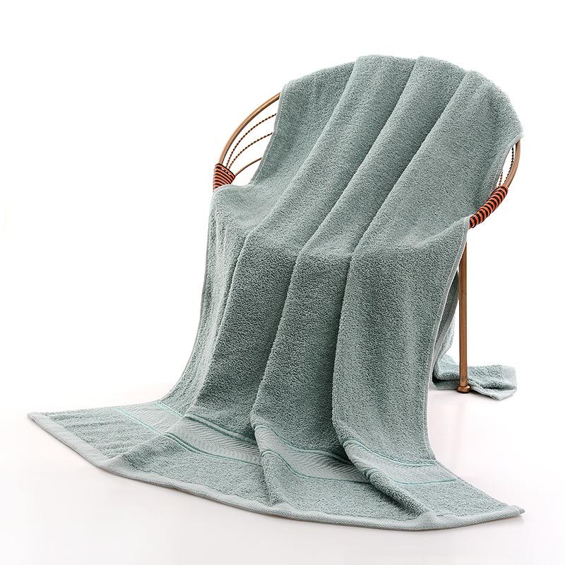 Large Bath Towel Oversized 90 * 170 Pure Cotton Thickened And Soft 570 Grams Plain Polyester Cotton Bath Towel