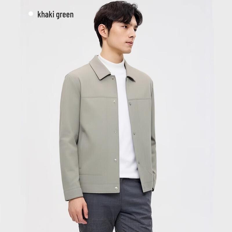 

Fengmao Men s Solid Color Casual Lapel Jacket M