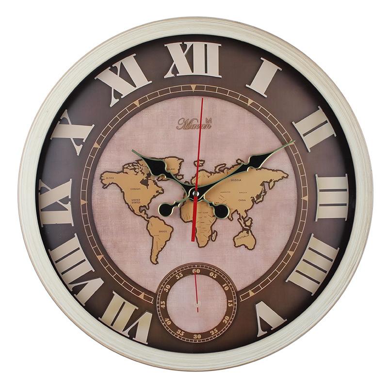 

Легкая роскошь, пластиковые настенные часы с имитацией дерева, современные простые кварцевые часы, персонализированный креативный стиль, настенные часы для украшения дома 40CM [style] 3