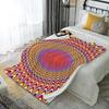 Trippy Pattern Blanket Microfiber Flannel Cover Blanket Bedroom Living Room Sofa Soft And Comfortable Home Decoration