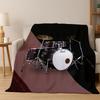 Drum Kit Drum Set Music Instruments Flannel Blanket Soft Warm Throw Blanket for Bedroom Living Room Bed Travel Camping Picnic