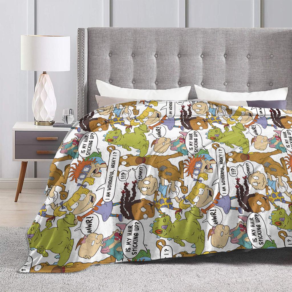 Rugrats Animated Character Blanket Quality Super Warm Bedding Throws Autumn Camping Couch Bed Fluffy Bedspread