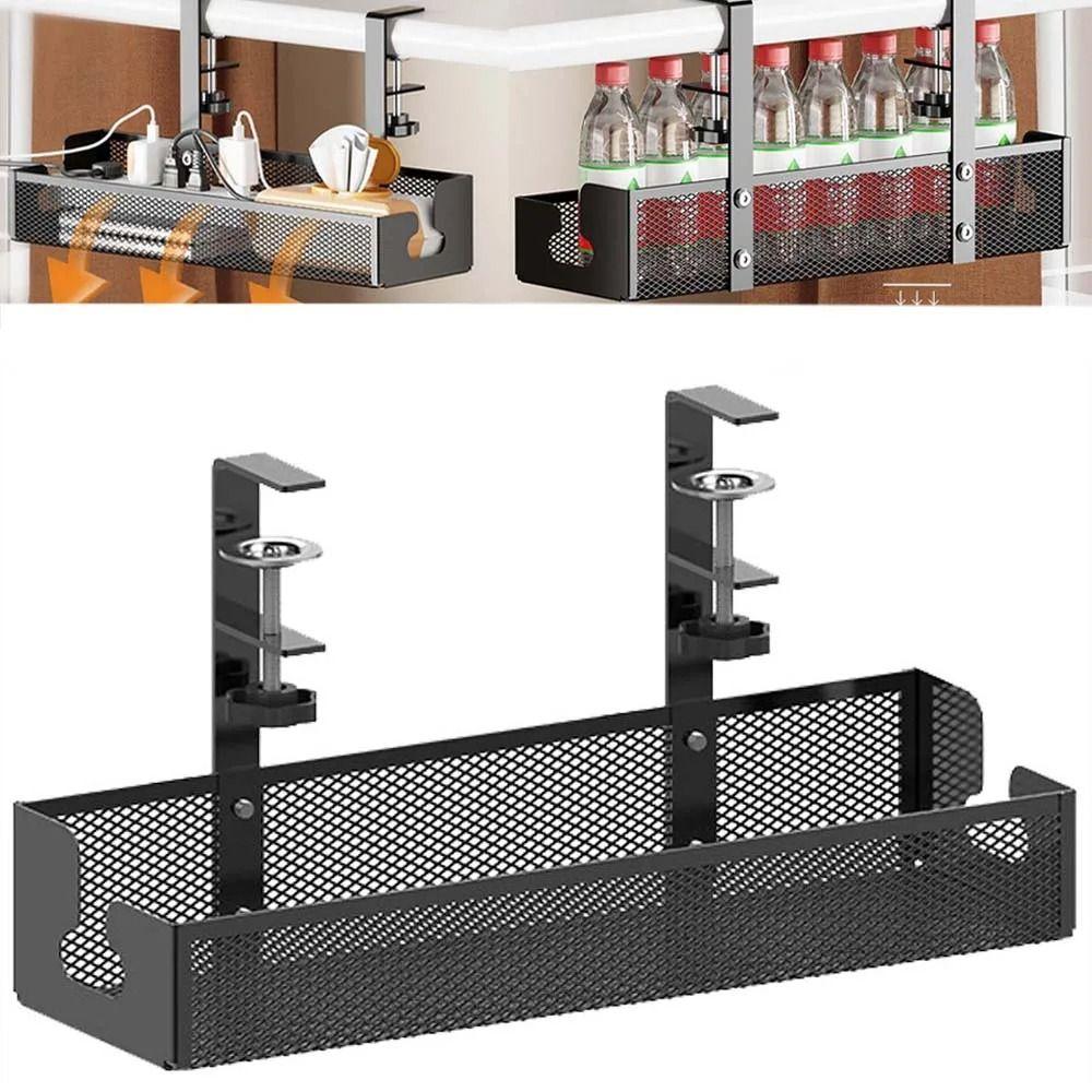 Minimalist Cable Tray Clamp Cord Holder Steel Cable Management  Under Desk