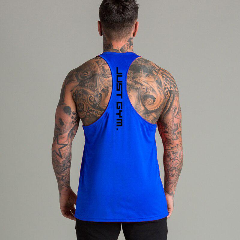 Do The Work  Fitness Gym Sports Mens Bodybuilding Brand Fashion Casual Pure Cotton Striped Weightlifting Summer Basketball Tank Top
