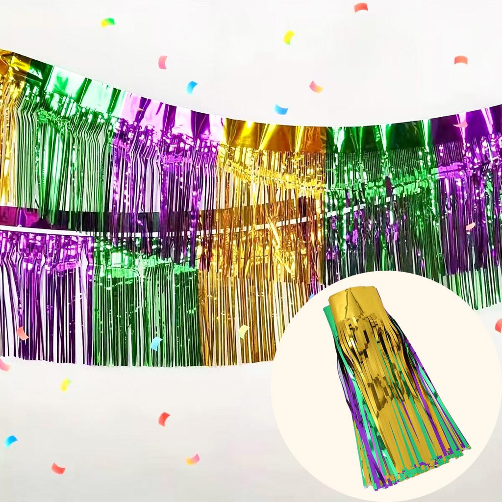 Premium Foil Fringe Tinsel Garland Creative 2M 4 Layers Foil Banner Birthday Party Wedding Decoration Christmas Home Wall Decor