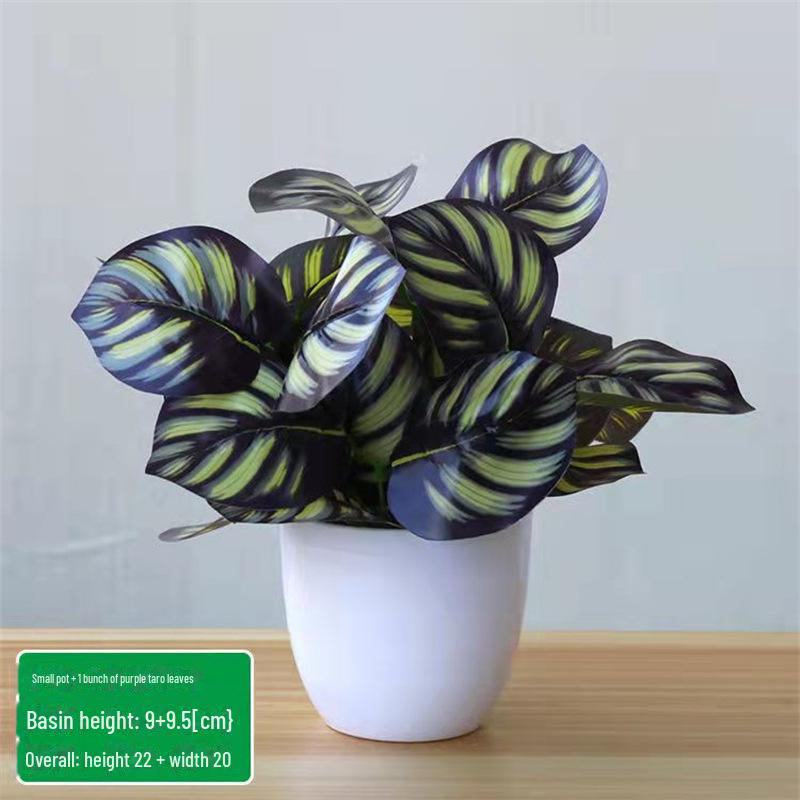 Decorative Small Artificial Potted Flowers Set for Home and Living Room Decor