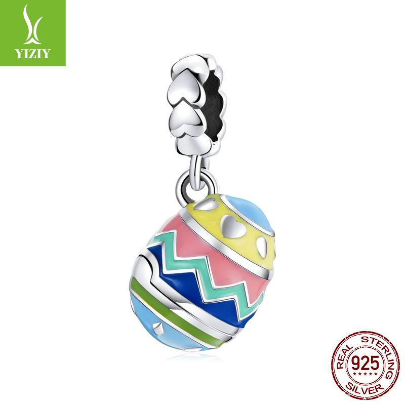 Yinziyun 2021 Ostern Herz Ei Anhänger DIY Perle SCC1753